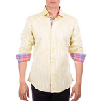 Lim Long Sleeve Button Up Shirt // Yellow (L)