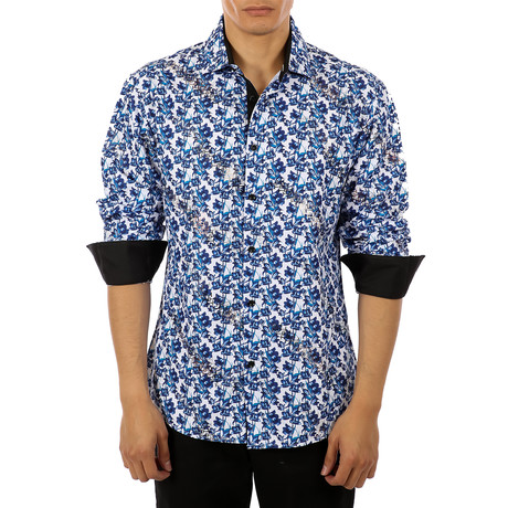 Jax Long Sleeve Button-up Shirt // Blue (XS)