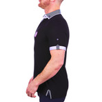 Mozart Solid Polo Shirt // Black (XL)