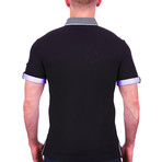 Mozart Solid Polo Shirt // Black (M)