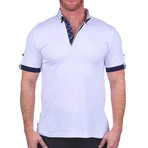 Mozart Solid + Skull Polo Shirt // White (M)