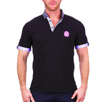 Mozart Solid Polo Shirt // Black (L)