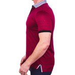 Polo Mozart Maille Short-Sleeve Dress Shirt // Red (3XL)