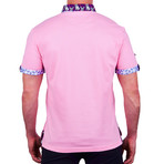 Polo Mozart Solid Short-Sleeve Dress Shirt // Pink (M)