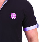 Mozart Solid Polo Shirt // Black (3XL)