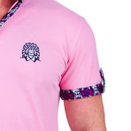 Polo Mozart Solid Short-Sleeve Dress Shirt // Pink (S)