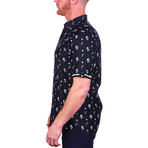 Skull Short-Sleeve Dress Shirt // Black (L)