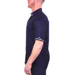 Galileo Flamingo Short Sleeve Dress Shirt // Blue (3XL)