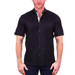 Pepper Short-Sleeve Dress Shirt // Black (2XL)