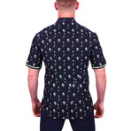 Skull Short-Sleeve Dress Shirt // Black (3XL)