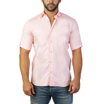 Castle Short-Sleeve Dress Shirt // Pink (L)