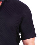 Pepper Short-Sleeve Dress Shirt // Black (XL)