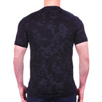 V-Neck Vivaldi Bat Dress Shirt // Black (XL)