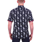 Dog Space Short-Sleeve Dress Shirt // Black (2XL)