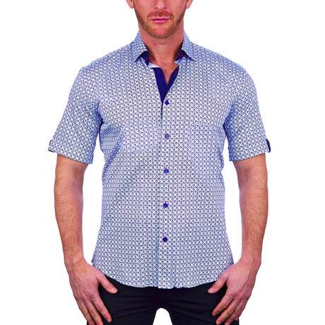 Shape Short-Sleeve Dress Shirt // Blue (S)