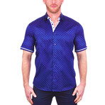 Line Group Short-Sleeve Dress Shirt // Blue (L)