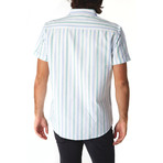 Martin Vertical Striped Shirt // White (2XL)