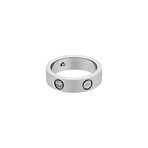 Cartier 18k White Gold 3 Diamond Love Ring // Ring Size: 5.5 // Pre-Owned