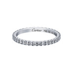 Cartier 18k White Gold Diamond Eternity Ring // Ring Size: 5.25 // Pre-Owned