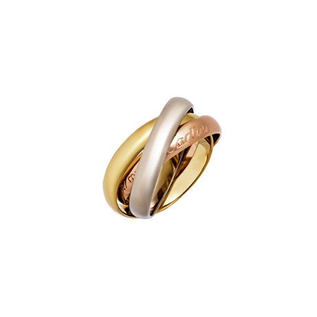 Cartier Three-Tone Gold Small Trinity Ring // Ring Size: 5.5 // Pre-Owned