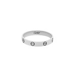 Cartier 18k White Gold Mini Love Ring // Ring Size: 8 // Pre-Owned