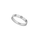 Cartier 18k White Gold Mini Love Ring // Ring Size: 8 // Pre-Owned