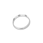 Cartier 18k White Gold Mini Love Ring // Ring Size: 8 // Pre-Owned