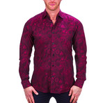 Fibonacci Paisley Dress Shirt // Red (3XL)