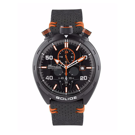 Mondia Bolide Skull Bullhead Chronograph Quartz // MI-789-BK-BKOR-CP