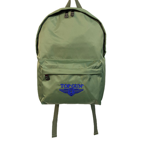 Nylon Zip-Up Backpack // Olive