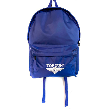 Nylon Zip-Up Backpack // Navy