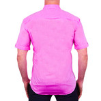 Elegant Short-Sleeve Dress Shirt // Pink (S)