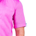 Elegant Short-Sleeve Dress Shirt // Pink (M)