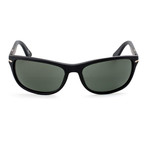 Men's Wrap Polarized Sunglasses // Black + Gray