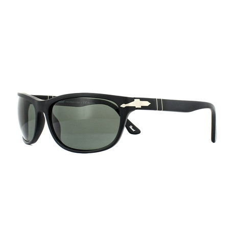 Men's Wrap Polarized Sunglasses // Black + Gray