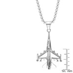Fighter Jet Pendant // Silver
