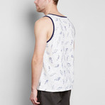 Fish Print Cotton Tank // Fish (2XL)