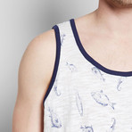 Fish Print Cotton Tank // Fish (S)