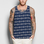 Boat Print Cotton Tank // Boat (2XL)