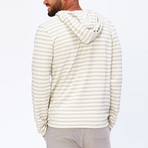 Abe Stripe Pullover Hoodie // Artichoke + Ecru (S)