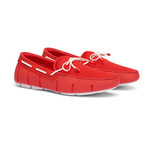 Braided Lace Loafer // Red Alert + White (US: 9)