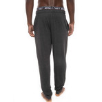 Heather Contrast Logo Sleep Pant // Charcoal + Red (L)