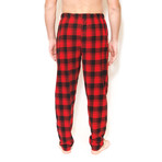 Cashmere-Like Fleece Sleep Pant // Red + Black (L)