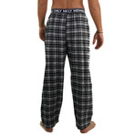 Flannel Sleep Pant Logo Elastic // Gray + Black (XL)