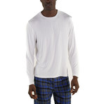 Rayon Long Sleeve Sleep Shirt // White (S)