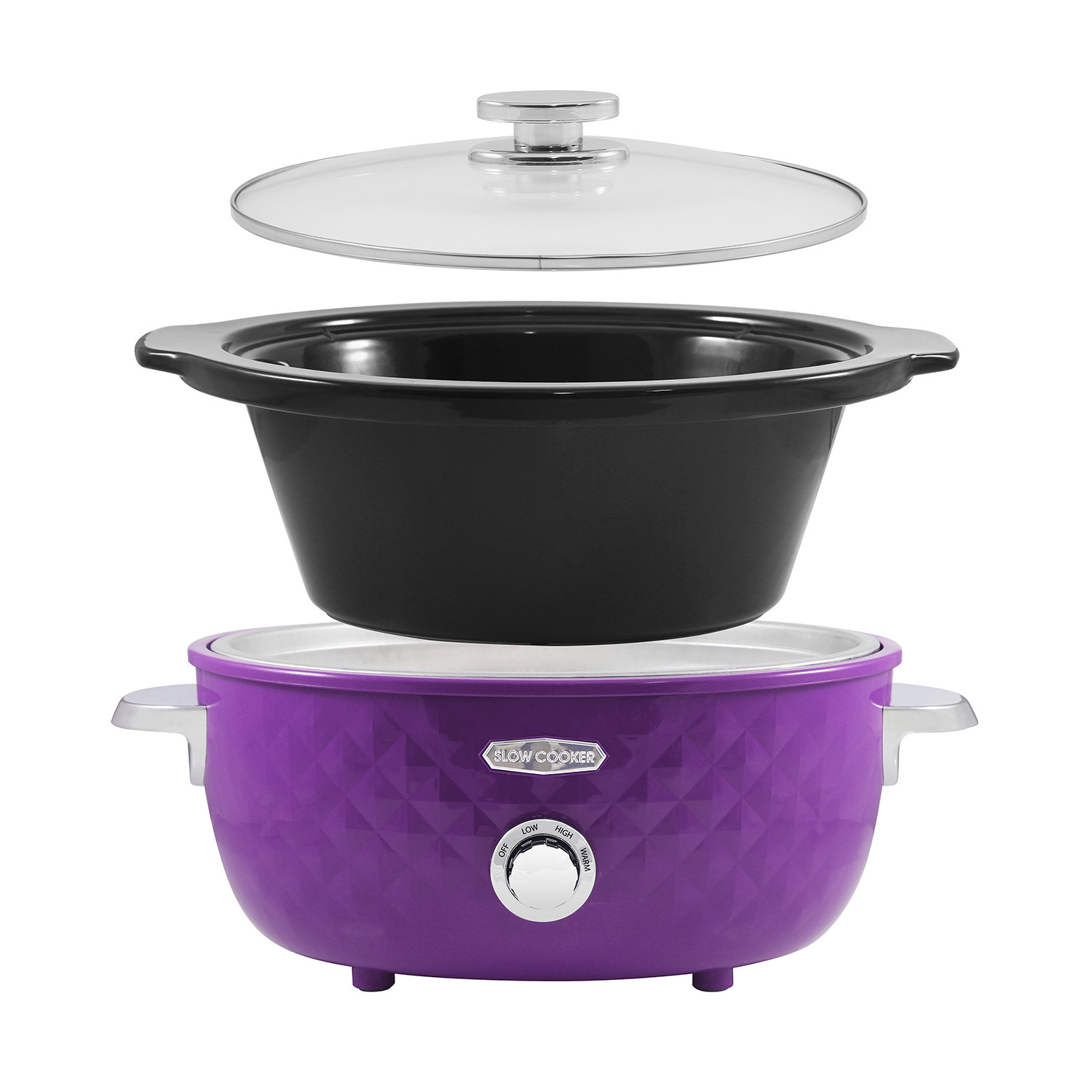 6 Qt. Oval Slow Cooker // Purple Elite Gourmet Touch of Modern