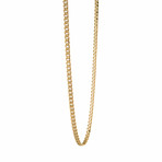 Stainless Steel Polished Curb Chain // Gold Plating // 22"