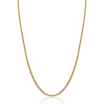 Gold Plated Stainless Steel Polished Round Franco Chain // Gold (22")