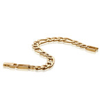 Stainless Steel Figaro Link Bracelet // Gold Plating