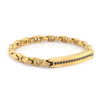 Stainless Steel Polished Link Bracelet // Gold Plating